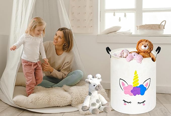 Round Laundry Basket Storage Bins Nursery Hamper Gift Baskets for Home,Office,Home Decor