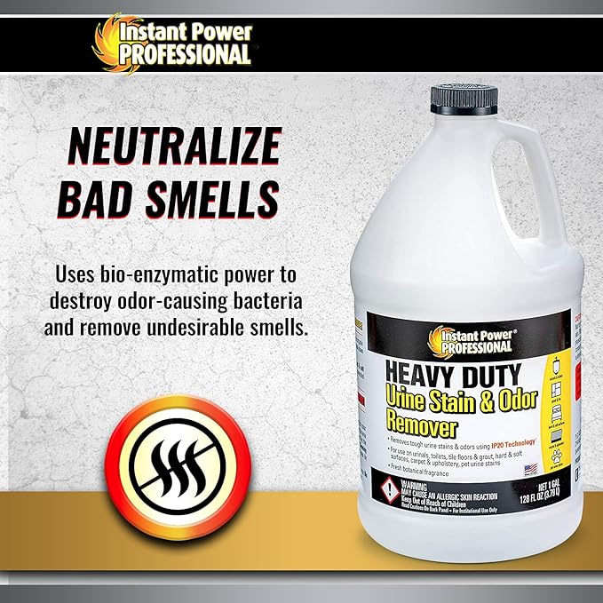 Instant Power Professional Heavy Duty Urine Stain & odor Remover, 128 Fl Oz