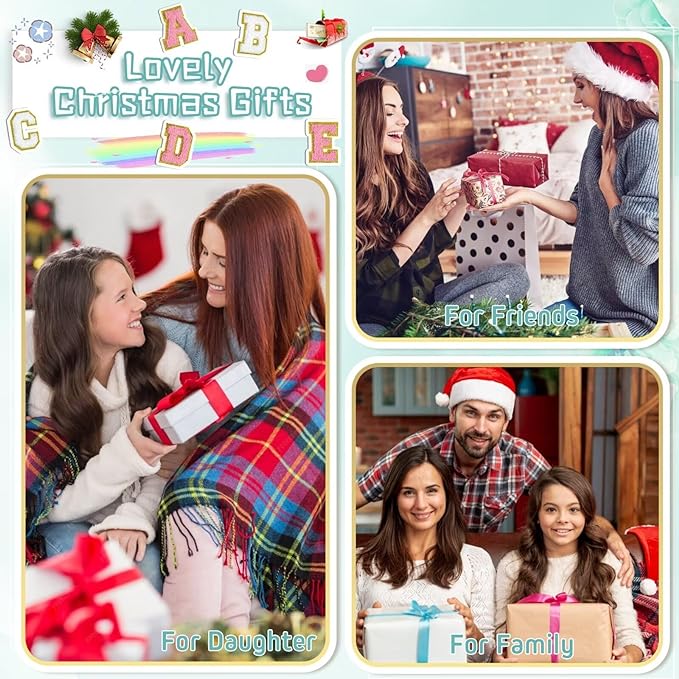 TOPEAST Gifts for Friends Female Mom, Cute Makeup Bag Small Pink Cosmetic Bag Travel Toiletry Bag, Personalized Birthday Gift for Women Girl, Preppy Travel Stuff for Girls (Blue C)