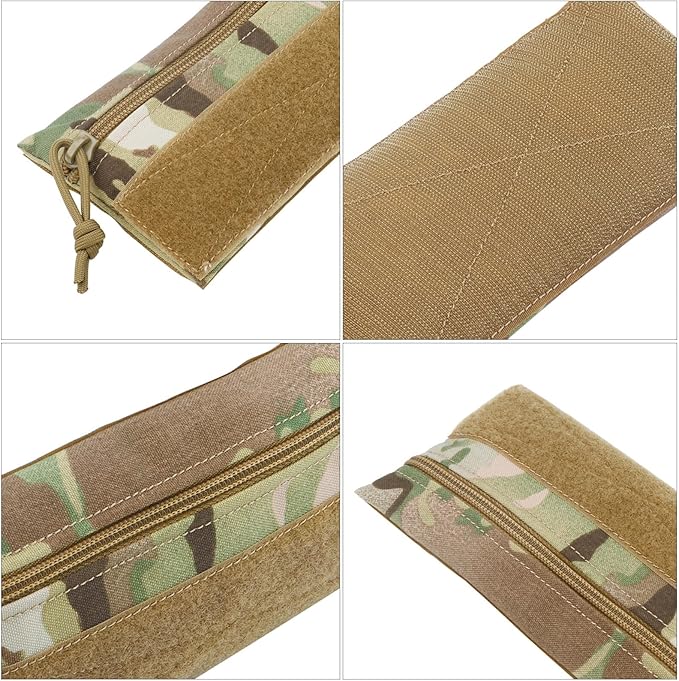 Qavctw Tactical Admin Pouch Bag with Hook and Loop Tool Storage Bag Snack Pouch Candy Bag Hanging Pouches Backpack Accessory Pouch