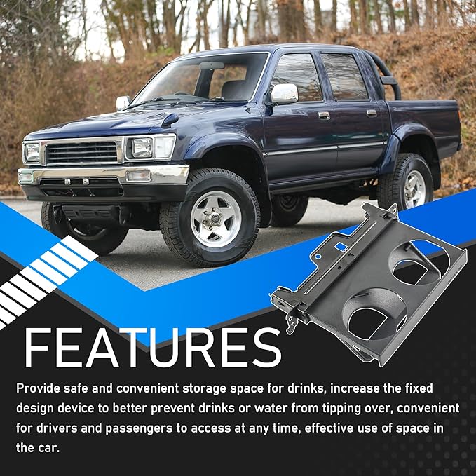 Instrument Panel Center Cup Holder Compatible with 1989-1995 Toyota 4runner Hilux Pickup Dash Mounted Dual Pull Out Replaces 55620-89103 55620 89103 5562089103
