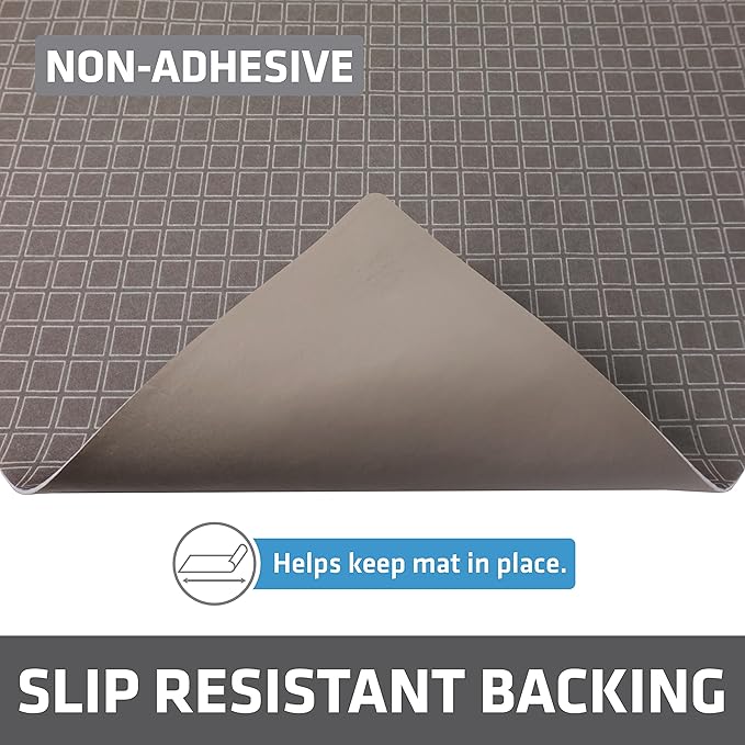 Drymate Premium XL Under Sink Mat, Waterproof Cabinet Protection Mats for Kitchen & Bathroom, Absorbent Shelf Liners, Slip-Resistant, Non-Adhesive, Machine Washable (USA Made)(24”x59”)(Taupe)