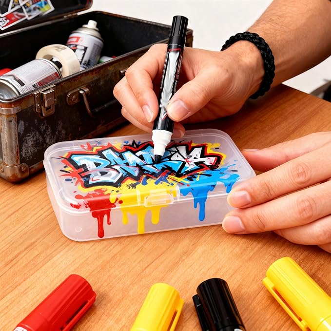 LJY 28 Pieces Rectangular Empty Mini Clear Plastic Organizer Storage Box Containers with Hinged Lids (3.3 x 2.2 x 1 inch, Transparent)