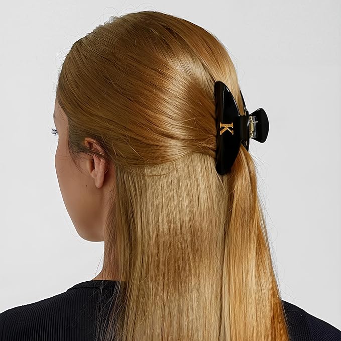 CWJCYTNSN 2 PCS Hair Claw Clips for Women Non-slip Black Pink Claw Clips for Thick Thin Hair Stylish K Hair Clips Elegant Hair Accessory Girls