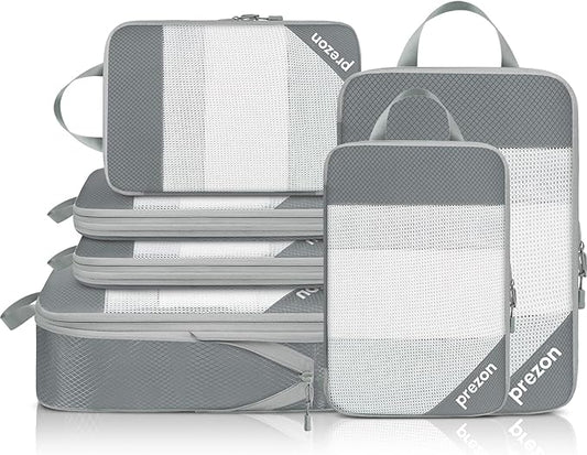 8 Set/6 Set/4 Set Compression Packing Cubes for Travel, Lightweight Vacation Travel Essentials, Travel Accessories for Suitcase Organizer Bags Set, Durable Luggage Organizer