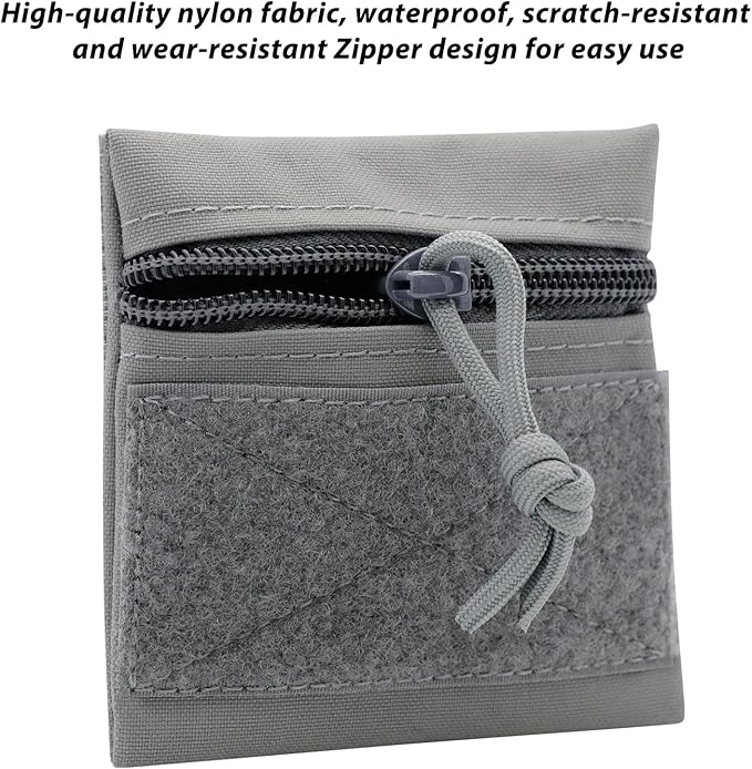 Qavctw Tactical Admin Pouch Bag with Hook and Loop Tool Storage Bag Snack Pouch Candy Bag Hanging Pouches Backpack Accessory Pouch