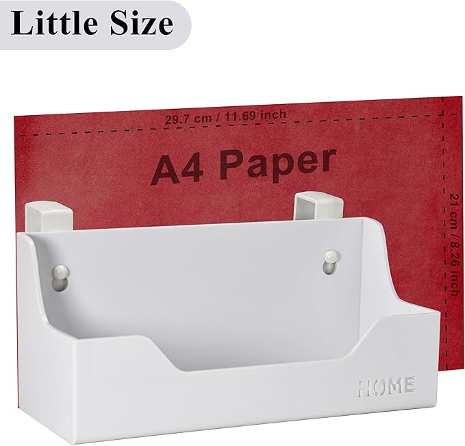 Bedside Caddy Hanging Storage Basket Little Size Plastic Beside Shelf Hang-on Storage Organizer for Collage Dorm Bunk Bed,Changing Table - Bedroom Essentials for Phone,Mini Speaker,Tissues (White)