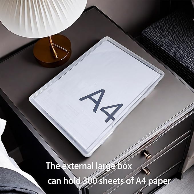 Plastic File Storage Box Bead Organizer- 25PCS Suitable For A4 Paper,Tool Storage,Electronic Parts,Bead Storage,Photo Organizer,Scrapbook,Sewing,Jewelry Making,Diamond Art,Small Parts