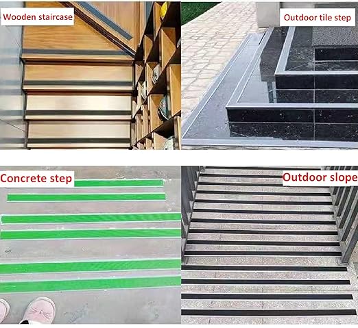 Anti Slip Tape 2 Inch Wide, Waterproof Grip Adhesive Heavy Duty High Traction Friction for Indoor/Outdoor Steps (10 Ft/Black).