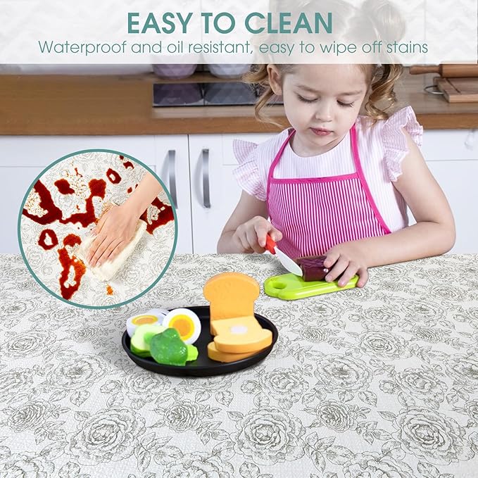 Drawer and Shelf Liner, Non-Slip Kitchen Cabinet Liners Non-Adhesive Thick Strong Grip Waterproof Washable Mats Protect Dresser Shelves Cupboard Bathroom Cabinets, Rose, 12 in X 30 FT