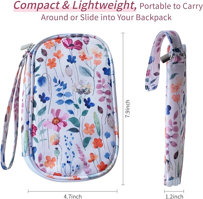 Electronics Organizer Travel Case, Cable Organizer Travel Essentials Tech Pouch,Suitable for Charger, Cable, Phone，Flash Drive,Bohemian leaves