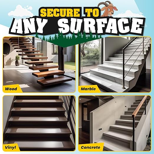 16 Pack Clear Stair Treads for Wooden Steps Indoor - 24"x4" Non Slip Stair Treads Indoor. Self Adhesive, Safe Anti Slip Tape for Kids, Seniors & Pets. Staircase Step Tread Includes Rubber Roller