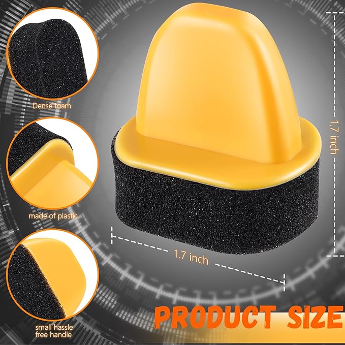 10 Pcs Shine Shoes Sponge Applicators Foam Dauber Shoe Polish Applicator Brush Leather Shoes Boots Care Cloths Suede Cleaner(10 Pcs Shoe Sponge A)