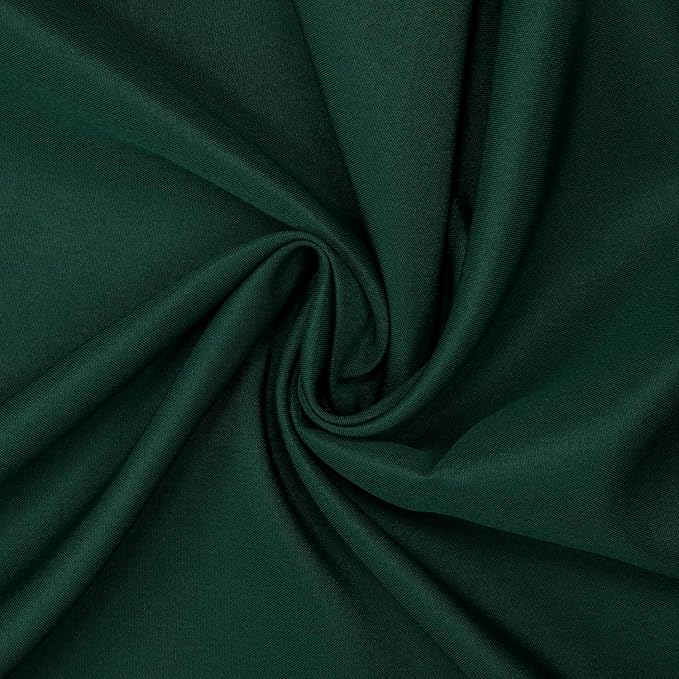 Gee Di Moda Fitted Tablecloth - 72 x 30 Inch Hunter Green Floor-Length Fitted Table Cloth for 6 Foot Rectangle Table, Heavy Duty Washable Fabric for Parties, Dinner, Weddings, Baby Shower & Trade Show
