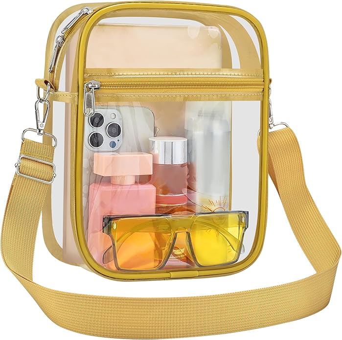 USPECLARE Clear Purse Stadium Transparent Messenger Bag Stadium Approved for Men and Women Clear CrossBody Bag