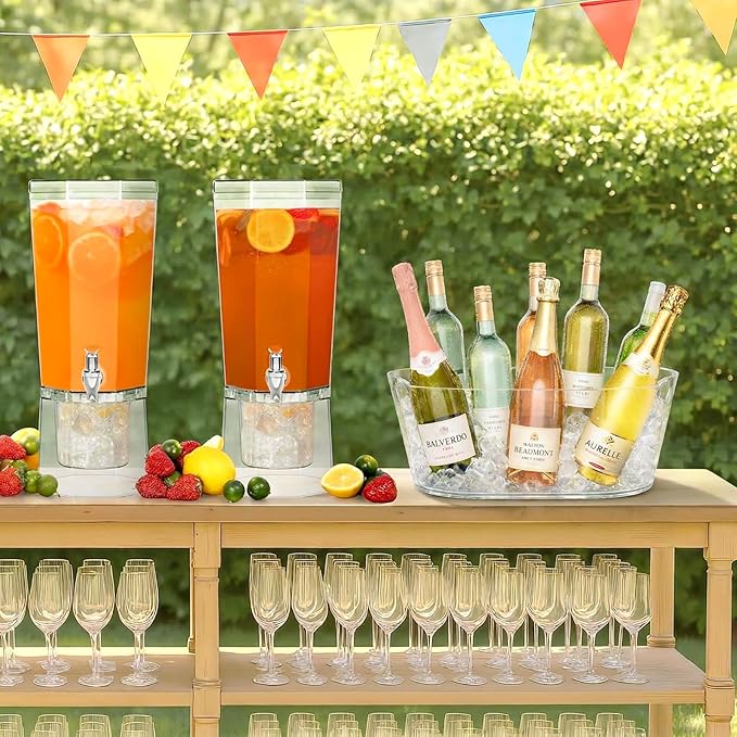 Lifewit 11.5L Ice Bucket for Parties, Large Portable Drink Bucket for Cocktail Bar, Champagne Cooler for Beverage/Wine/Beer, Mimosa Bar Supplies Chiller Tub with Scoop 38 x18x20 cm/15x7x8 inches