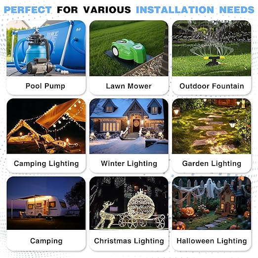 Flemoon Medium Outdoor Electrical Box Waterproof with Clear Lid, Weatherproof Extension Cord Cover for Photocell Light Sensor Timer, Power Strip, Outlet, Plug, Socket, Transparent and White