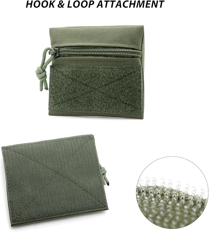 Qavctw Tactical Admin Pouch Bag with Hook and Loop Tool Storage Bag Snack Pouch Candy Bag Hanging Pouches Backpack Accessory Pouch