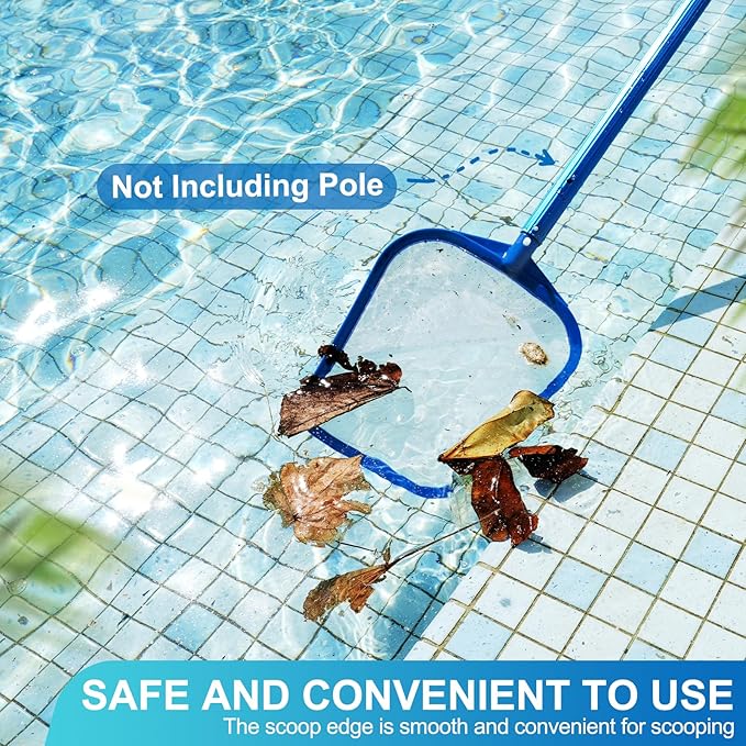 Pool Skimmer - Pool Skimmer Net for Cleaning, Pool Leaf Skimmer Net with Fine Mesh Reinforced Frame, Hot Tub Skimmer Net Filters Out Debris