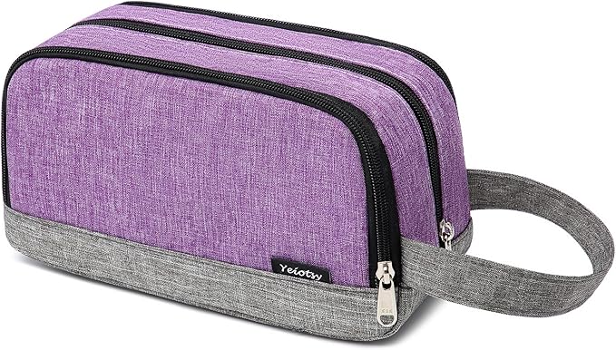 Yeiotsy Men's Travel Toiletry Bag – Color Clash Dopp Kit with Mesh Pockets, Durable Shaving Organizer for Gym, Camping & Weekend Trips