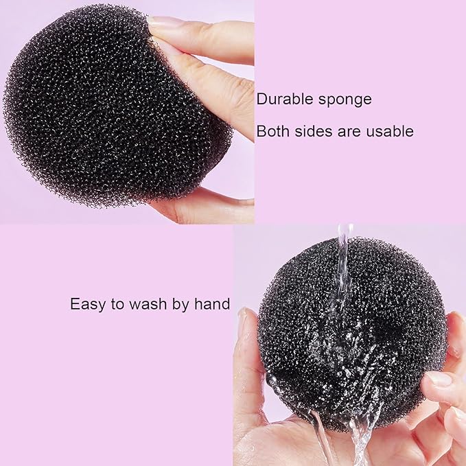 4 Pack Makeup Brush Cleaner Dry Sponge to Remove Eyeshadow Blush Powder Brush Color Change Clean Quickily and Easily Portable for Home or Travel Makeup