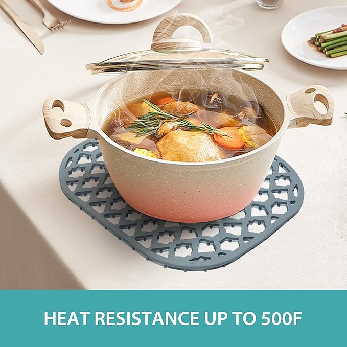 Sink Protectors for Kitchen Sink, Kitchen Sink Accessory - Silicone Mats Grid for Stainless Steel Strainer Bottom of Farmhouse Porcelain sinks (12”x11.5”)