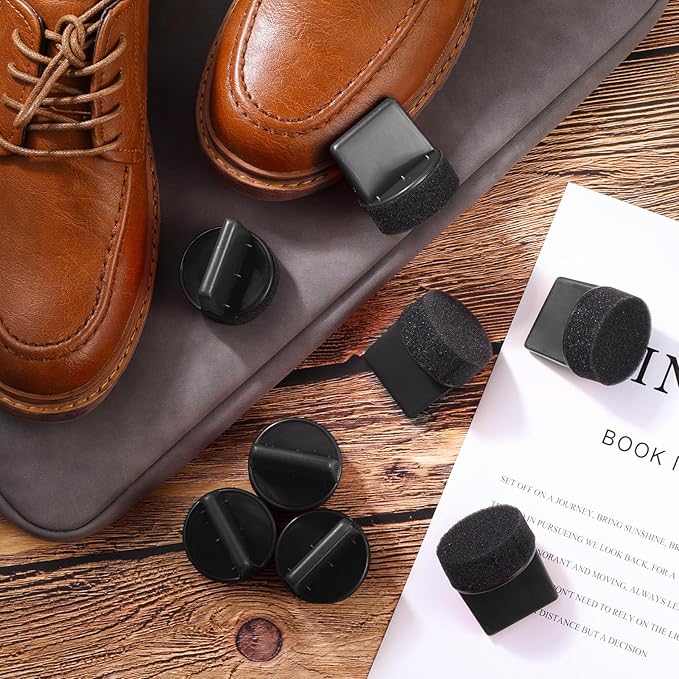 10 Pcs Shine Shoes Sponge Applicators Foam Dauber Shoe Polish Applicator Brush Leather Shoes Boots Care Cloths Suede Cleaner(10 Pcs Shoe Sponge C)