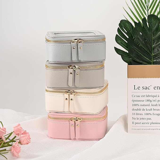 Aveniee Clear Makeup Bag Small, Mini Travel Toiletry Bag Cosmetic Bags Organizer, TSA Approved Clear Makeup Case Pouch with Zipper, Car Essentials for Women Men,Blue