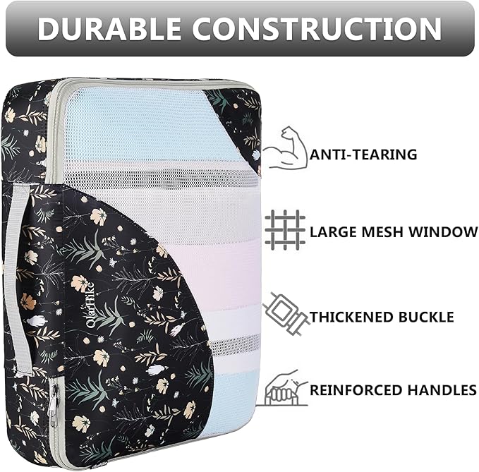 8 Set Packing Cubes for Travel, Gifts for Women & Moms, Anti-Tearing Suitcase Organizer, OlarHike Vacation Essentials & Accessories for Cruise Ships