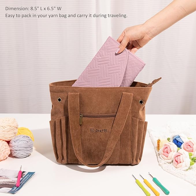 Crochet Hook Case - Foldable Organizer - Knitting & Crochet Supplies Accessory