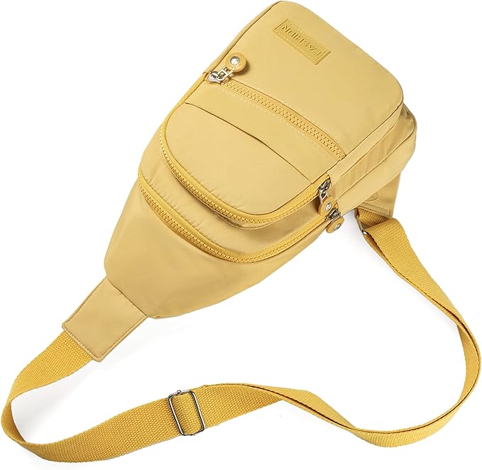 Banelu Small Sling Bag Cross Body Bags for Women Men, Crossbody Bag Sling Backpack for Outdoors Sports Hiking - Gold