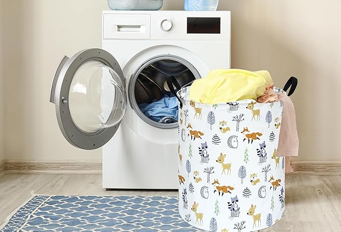 Round Laundry Basket Storage Bins Nursery Hamper Gift Baskets for Home,Office,Home Decor