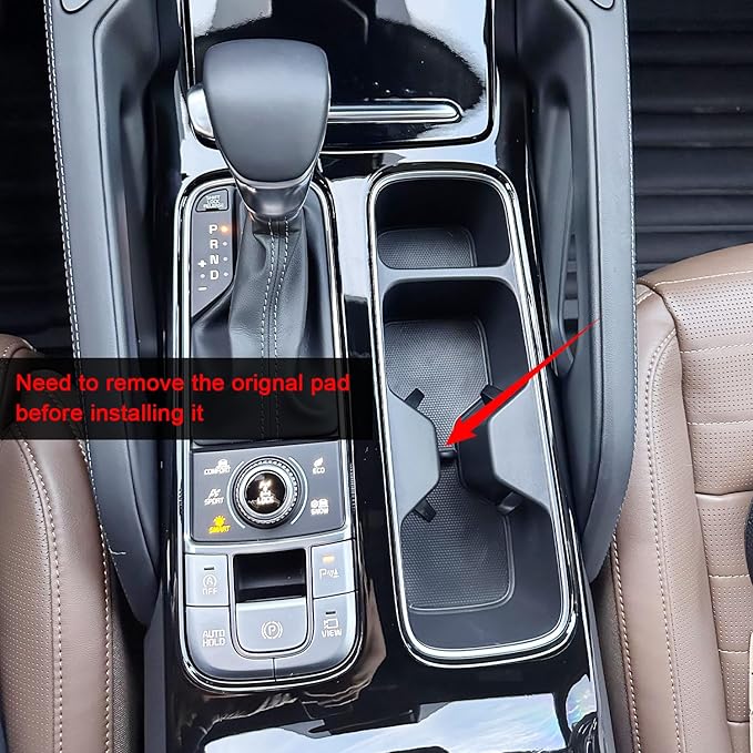 Cup Holder Coaster for Kia Telluride Accessories 2020 2021 2022 2023 2024 2025 Silicone Cup Holder Insert Mat Non-Slip Center Console Pad Car Interior Accessories Decoration (Blue Trim,6-pcs kit)