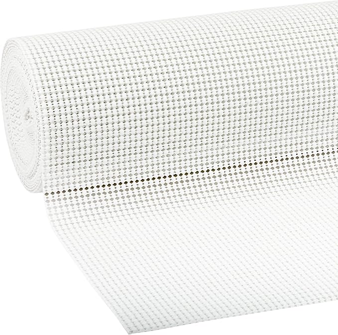EasyLiner Select Grip Shelf Liner - Easy to Install & Cut to Fit - Non Slip, Non Adhesive, Drawer Shelf & Cabinet Liner for Kitchen, Bathroom, Pantry Cupboards - 12in. x 24ft. - White