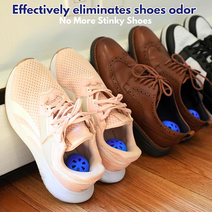 Air Jungles Shoes Deodorizer Ball 6 Count, Ocean Scent, Odor Remover Balls for Sneakers, Gym Bags, Lockers, Closets, Hampers, and Drawers. Essential Oil Provides Natural Freshness
