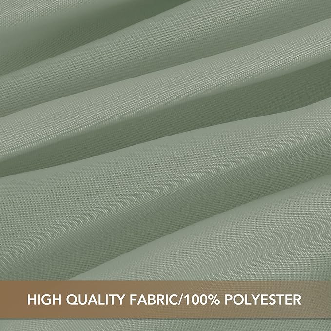 sancua Rectangle Tablecloths for 8 Foot Tables, 6 Pack - Washable Polyester Fabric Table Cloth for Wedding Party, Birthday, Banquet Reception, 60x120 Inch, Sage Green