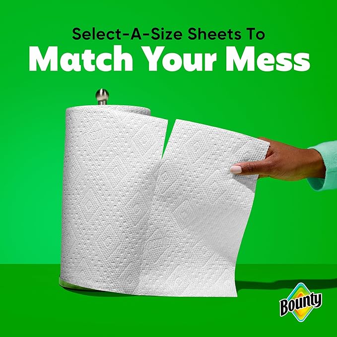 Bounty Select-A-Size Paper Towels, White, 8 Triple Rolls = 24 Regular Roll
