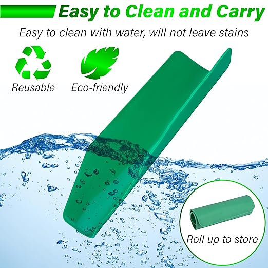 Flexible Oil Funnel, Reusable Flex Funnels for Automotive Use, 14.7 x 6.7 Inch Spill-Free Oil Change Tools for Most Cars, Trucks, Motorcycles (Green)