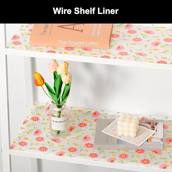 Cooyes Shelf Liner – Premium Non-Adhesive Cabinet & Drawer Liner for Kitchen – Waterproof Shelf Paper with Modern Pattern – Durable EVA Cabinet Mat – Easy to Cut (23.6" W x 236" L)