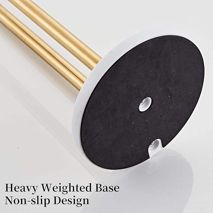 Marble Toilet Paper Holder Stand - Brushed Gold, Freestanding with Storage, Floor Stand, Gold Toilet Roll Holder, Standing Paper Towel Holder