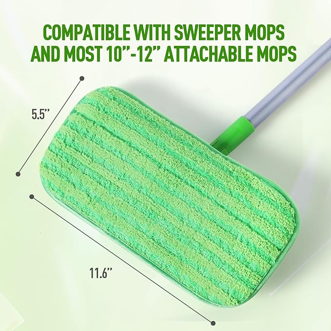 MABUBU 6 Pack Reusable Mop Pads for Swiffer WetJet Sweeper Mops, Microfiber Washable Floor Mop Refills Wet and Dry Use Replacement Pads for Hardwood, Tile, Laminate Floor Cleaning