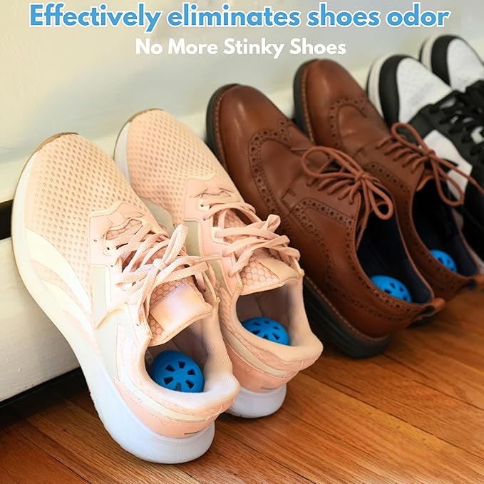 Air Jungles Shoes Deodorizer Ball 6 Count, Fresh Linen Scent, Odor Remover Balls for Sneakers, Gym Bags, Lockers, and Drawers. Essential Oil Provides Natural Freshness