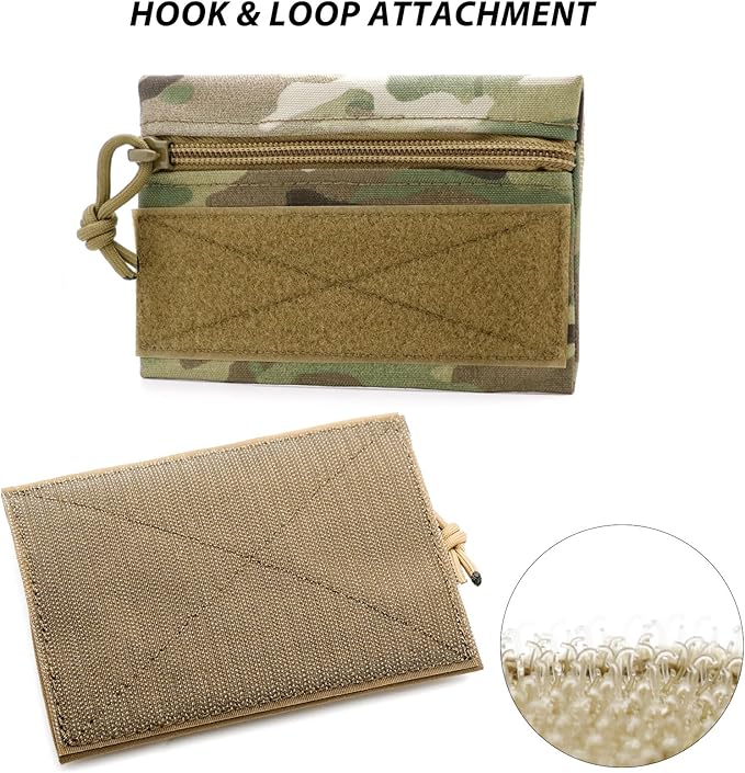 Qavctw Tactical Admin Pouch Bag with Hook and Loop Tool Storage Bag Snack Pouch Candy Bag Hanging Pouches Backpack Accessory Pouch