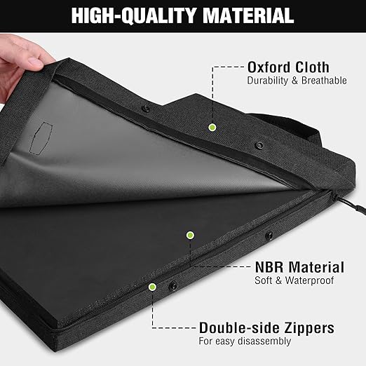 WORKPRO 17" Kneeling Pad with Removable Cover, Soft Pad Cushioning for Knee, Large Foam Kneeler Pad for Gardening, Daily Chores, Workout Supplies, Black