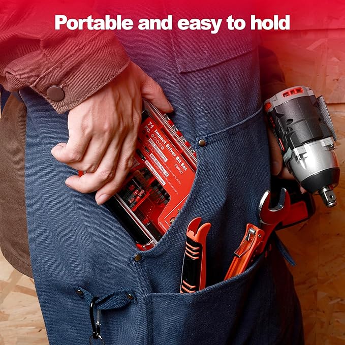 IPX4 Waterproof Small Storage Parts Organizer, Small Parts Case with Removable Dividers, Screwdriver Bit Set Box(2 Boxes)