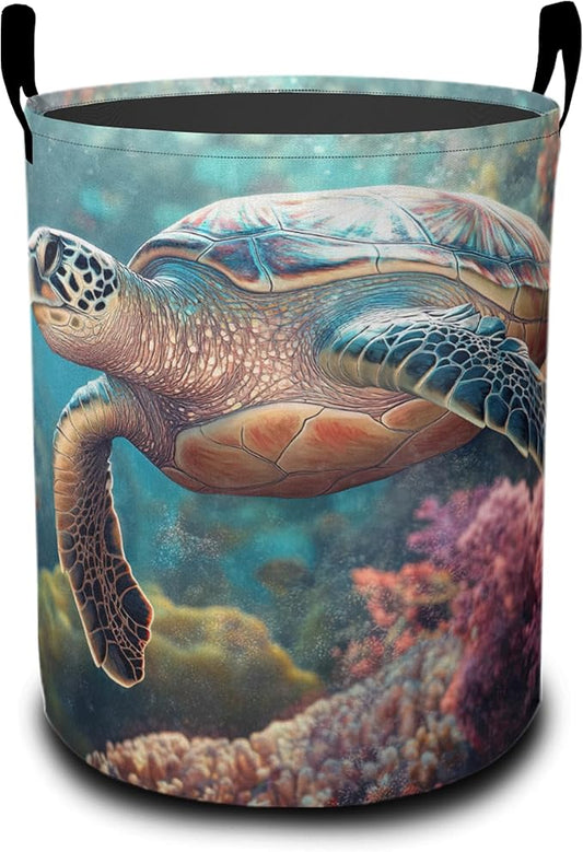 Cute Octopus Laundry Hamper Large Canvas Fabric Lightweight Storage Basket/Dirty Clothes Collapsible Waterproof for College Dorms, Boys and Girls Bedroom,Bathroom