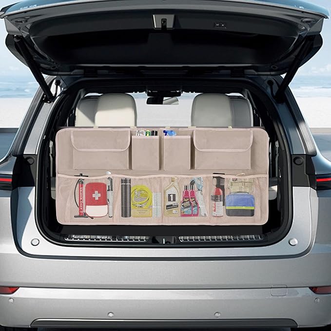 Car Trunk Organizer Storage (Khaki)