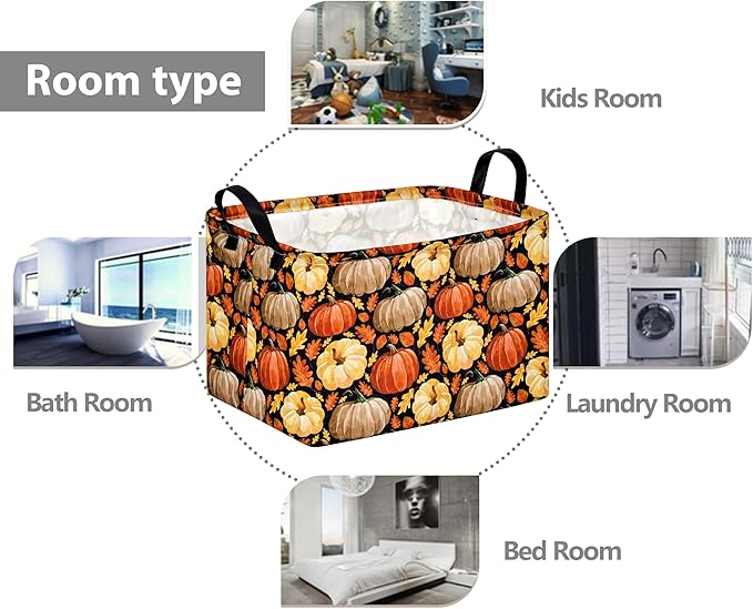 Rec Box Hamper Storage Basket Collapsible Organizer Bin Gift Shelf Baskets for Home and Kitchen Storage