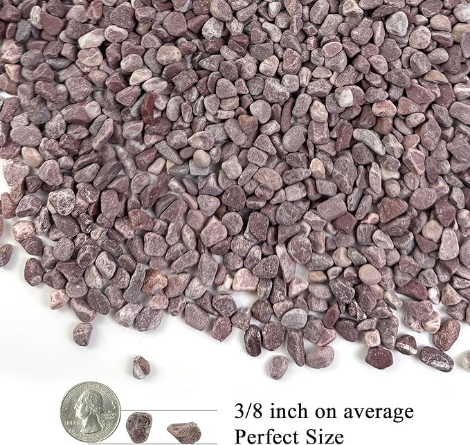 FANTIAN 10 lbs Pebbles for Plants, 3/8 Inch Pea Gravel Stones Decorative Red River Rocks for Succulent, Cactus, Landscaping, Vases, Terrarium, Aquarium, Potted Top Dressing and Outdoor Garden