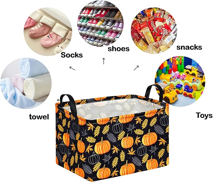 Rectangle Gift Storage Basket Home Shelf Storage Basket Organizer Box Clothes Laundry Hamper Nursery Basket Laundry Basket with Handles